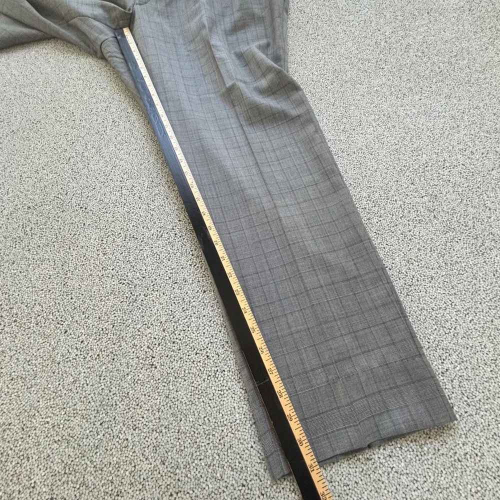 Samuelsohn Suit 50R 44x31+ Gray Super 110s Wool Glen Plaid Canada Luxury Classic